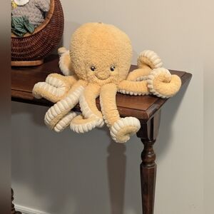 Plush Octopus in Cream and Tan.  No Tags. Wild Republic???. Textured Tentacles.